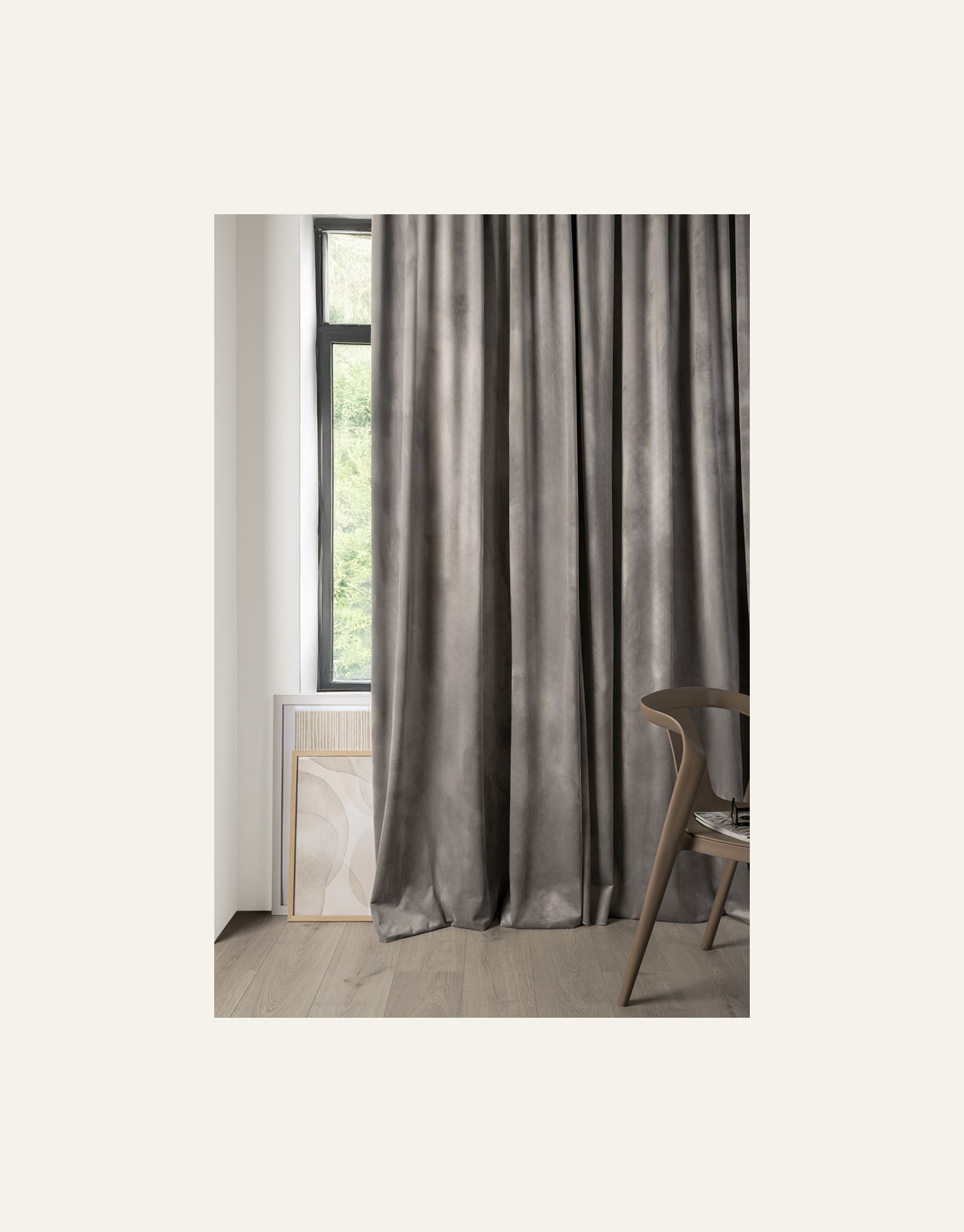 Verho harmaanruskea - 3