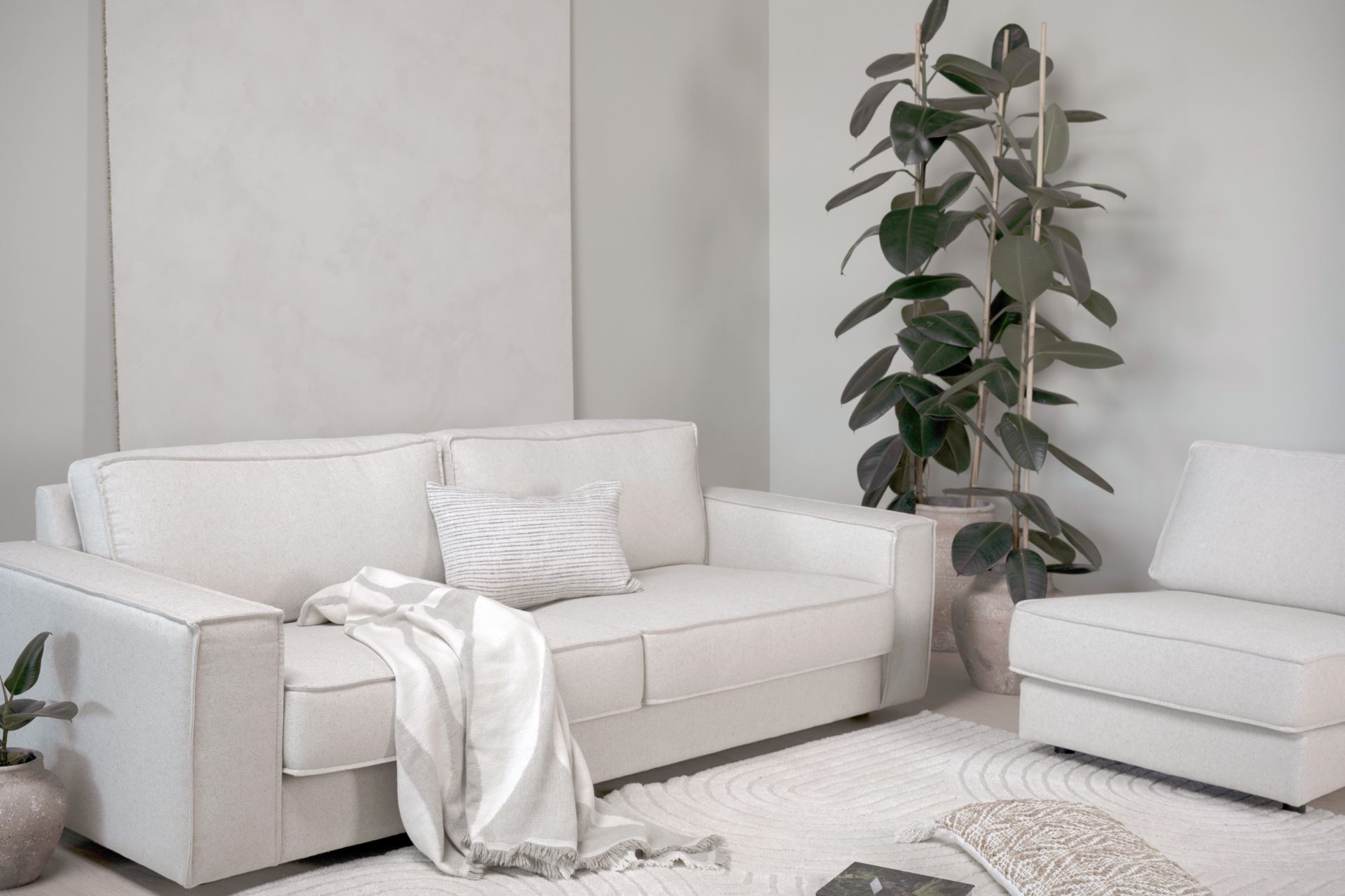 3-istuttava sohva luonnonväri - 3