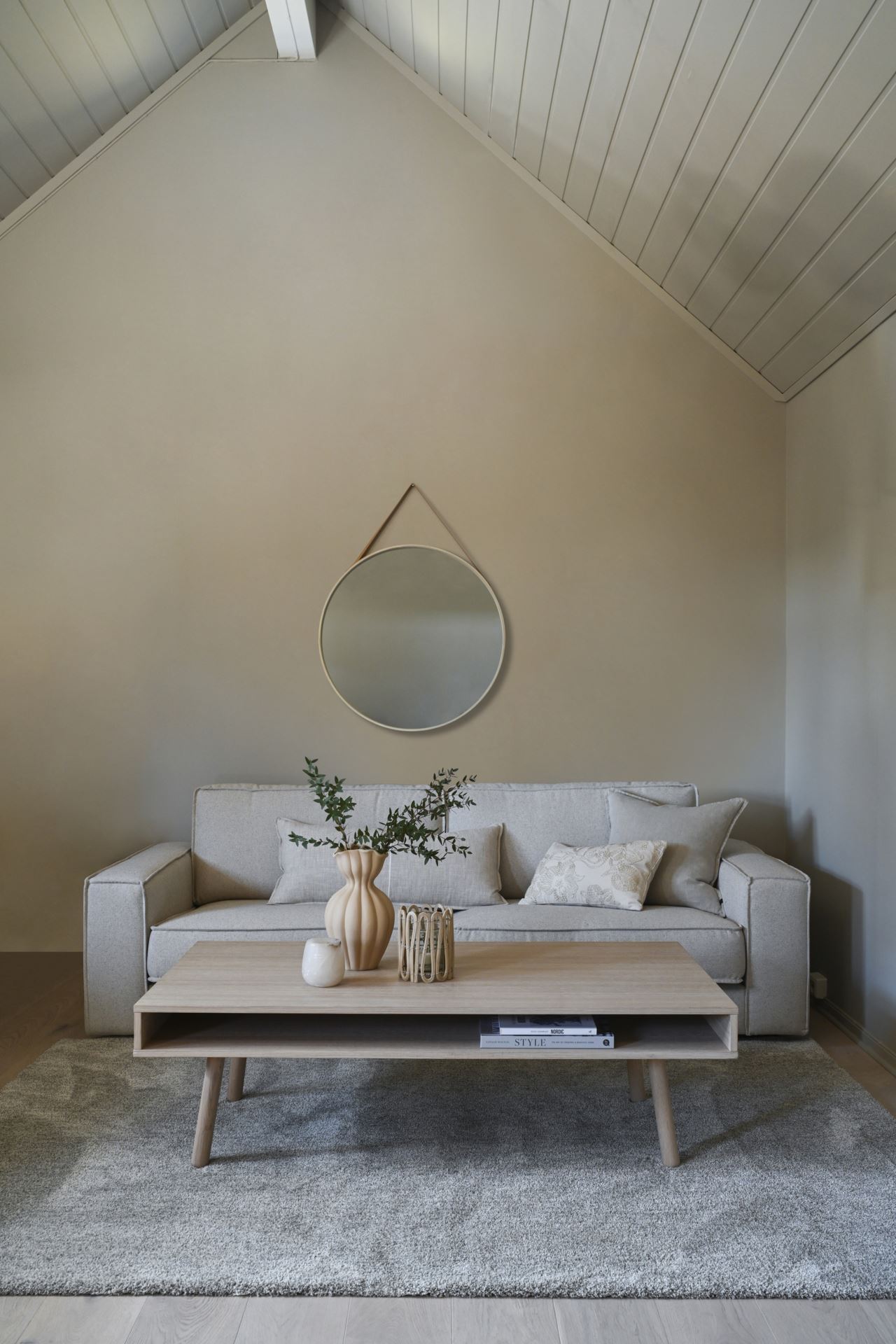 Sohvapöytä korkea luonnonväri - 3