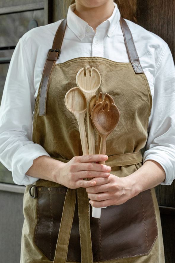 Salaattiottimet ruskea - 3