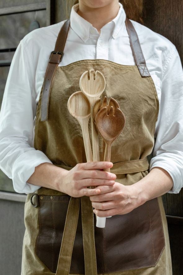 Salaattiottimet ruskea - 3