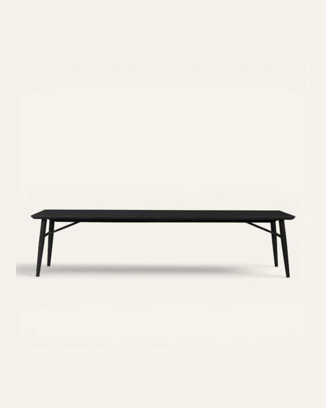 Ruokapöydän penkki musta - 40x190x45 cm musta - 1