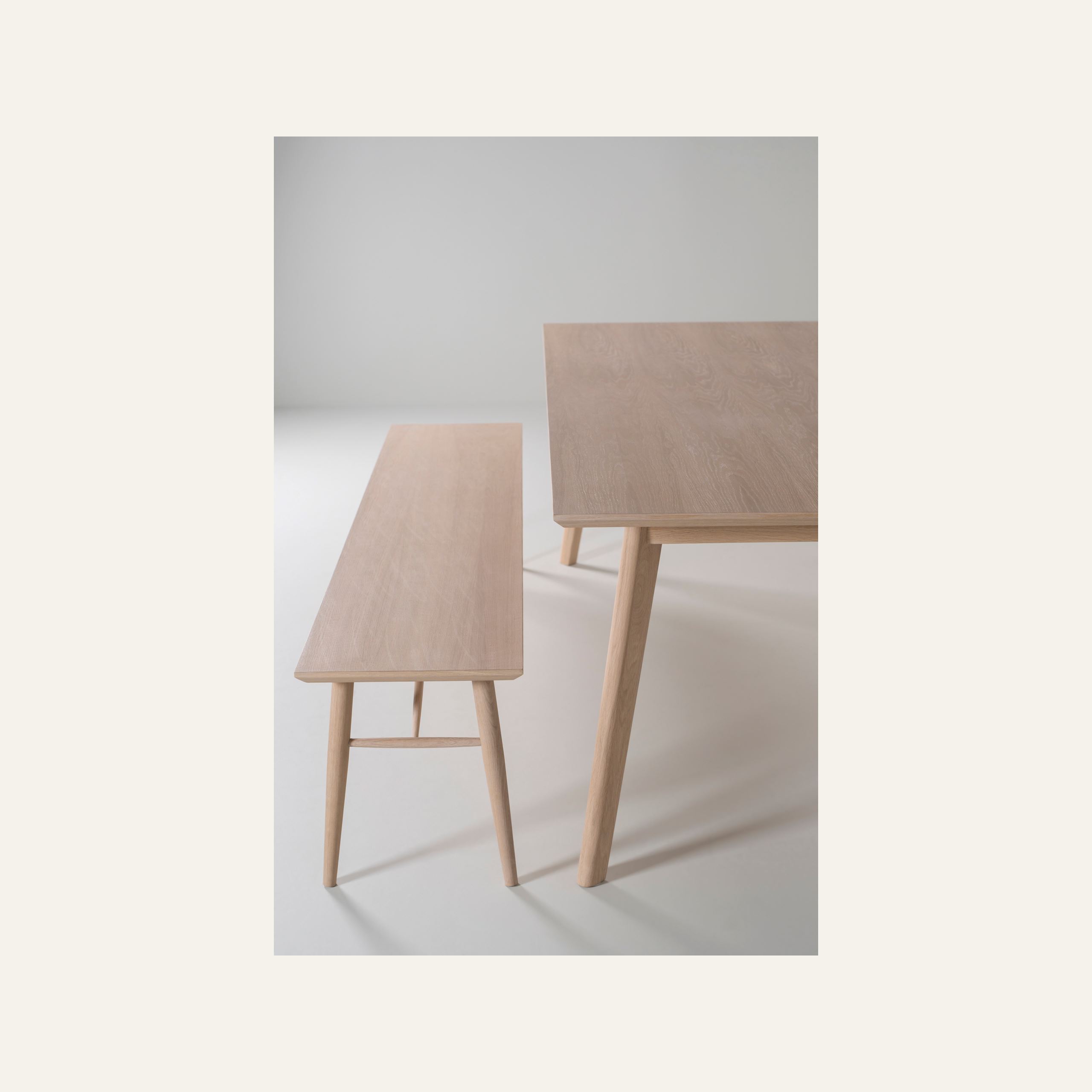 Ruokapöydän penkki luonnonväri - 4