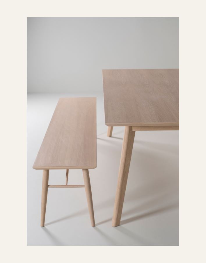 Ruokapöydän penkki luonnonväri - 4