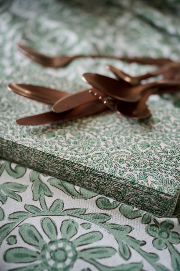 Paperiservetit moniväri/vihreä - 6