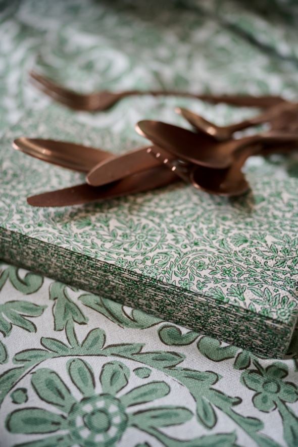 Paperiservetit moniväri/vihreä - 6