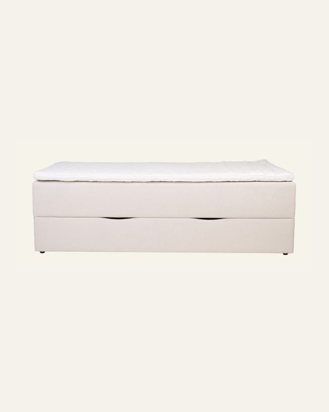 Sänky säilytystilalla beige - 90x200x59 cm beige - 1
