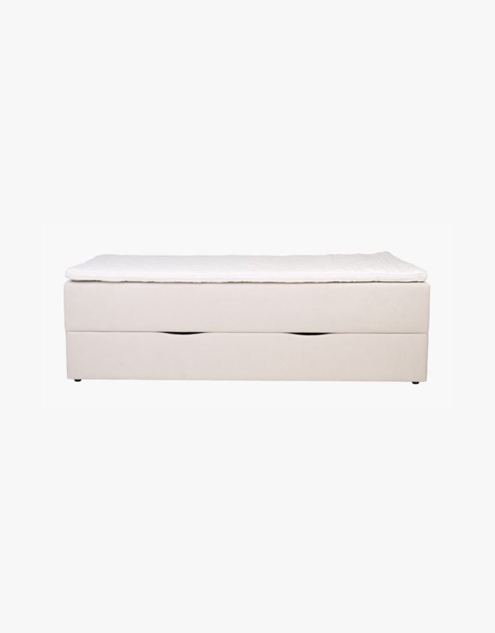 Sänky säilytystilalla beige - 90x200x59 cm beige - 1