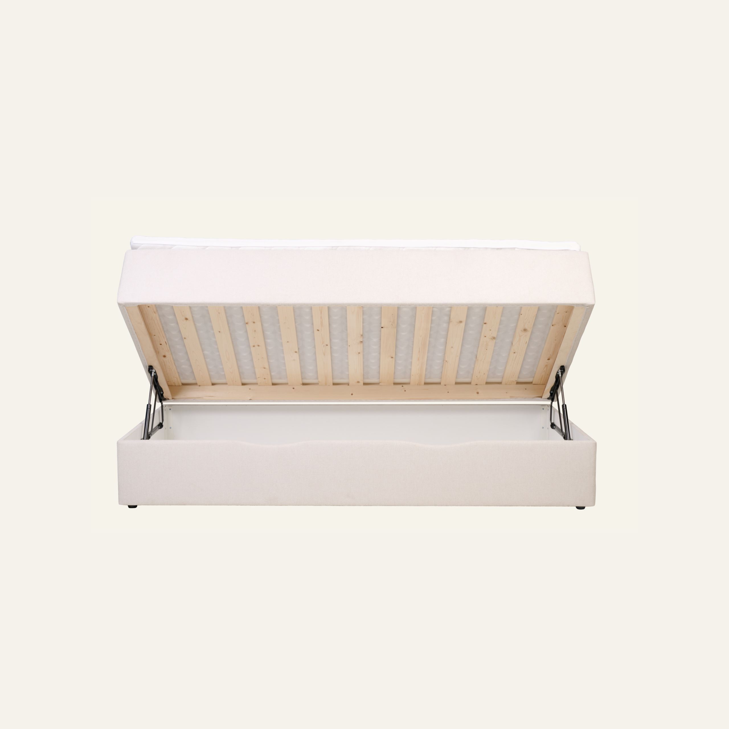 Sänky säilytystilalla beige - 7