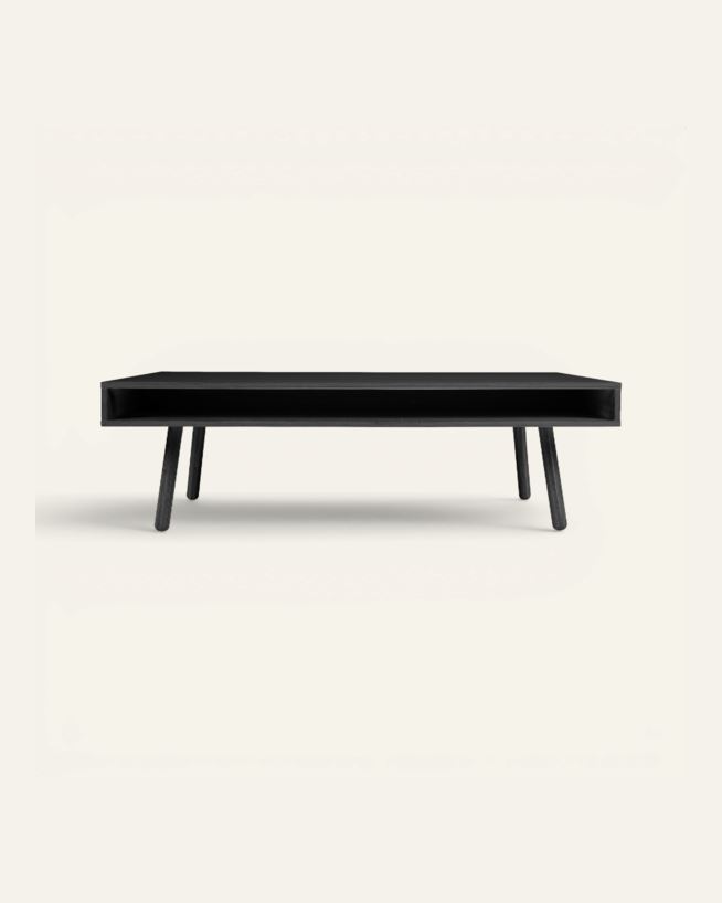 Sohvapöytä musta - 70x130x40 cm musta - 1