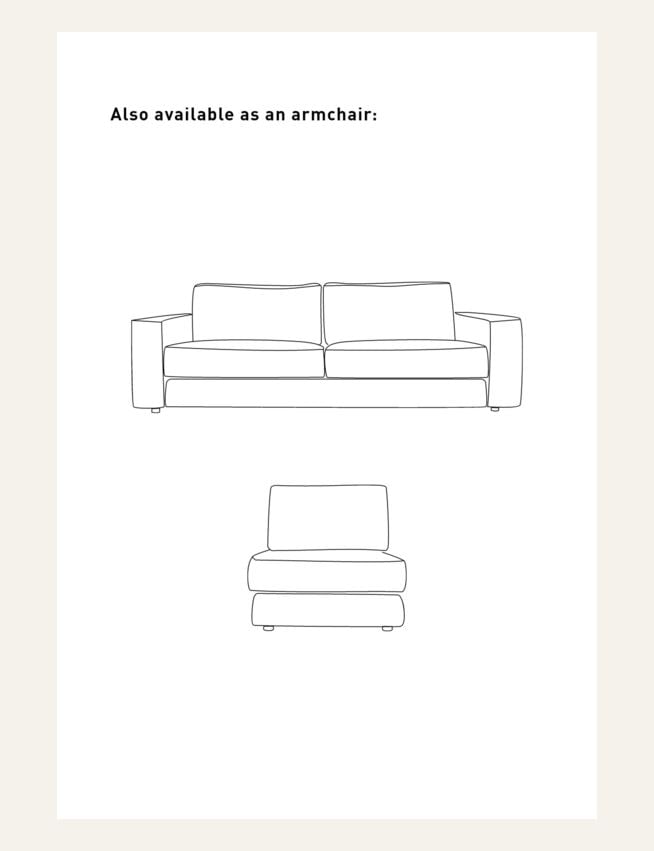 3-istuttava sohva luonnonväri - 12