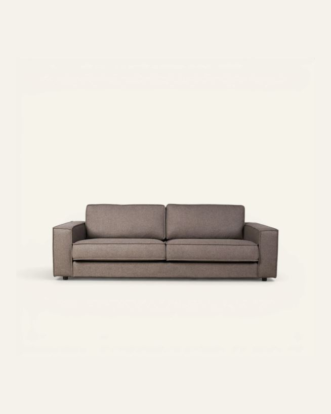 3-istuttava sohva ruskea - 222x95x79 cm ruskea - 1