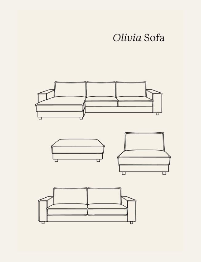 3-istuttava sohva luonnonväri - 4