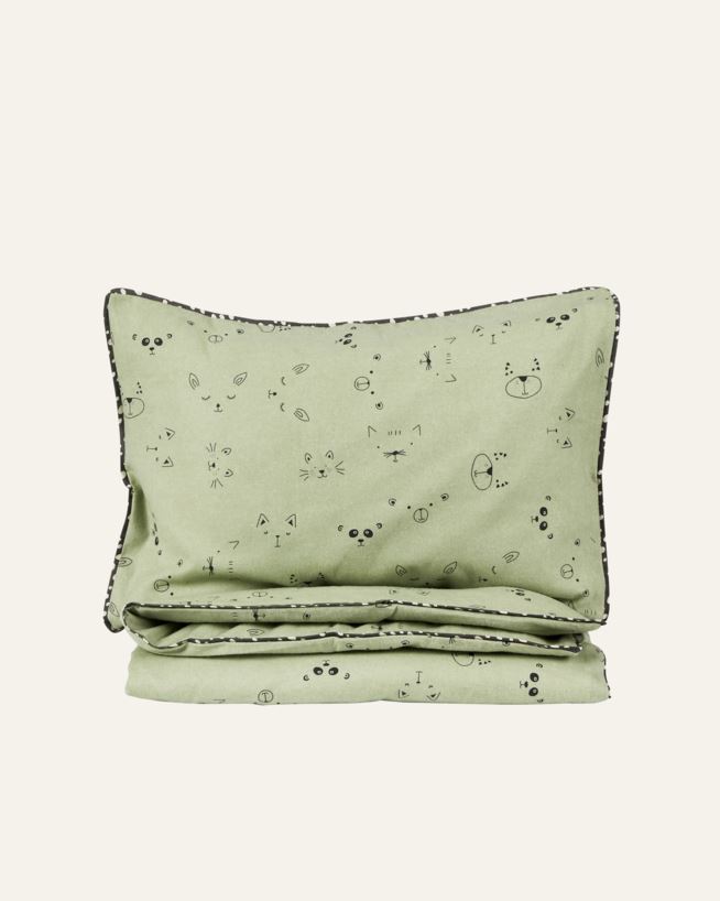 Flanellipussilakanasetti mintunvihreä - 100x130 cm mintunvihreä - 1