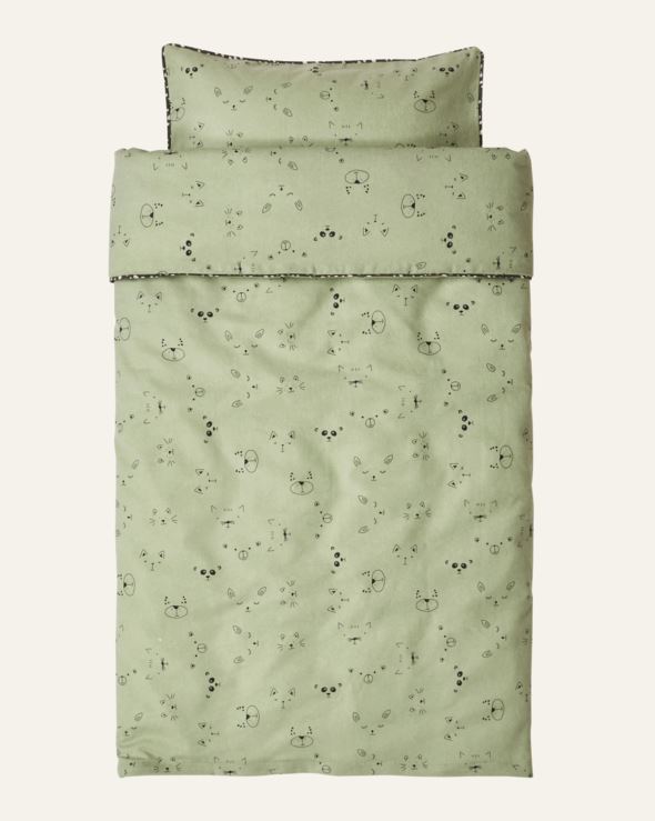 Flanellipussilakanasetti mintunvihreä - 2