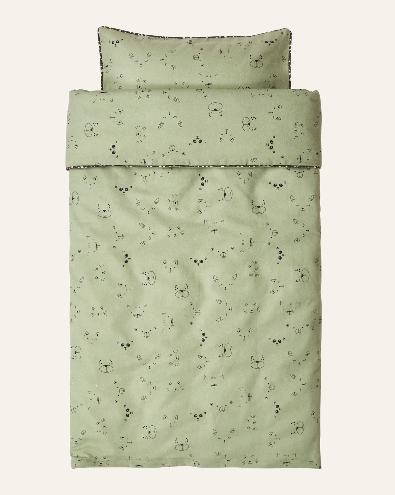 Flanellipussilakanasetti mintunvihreä - 2