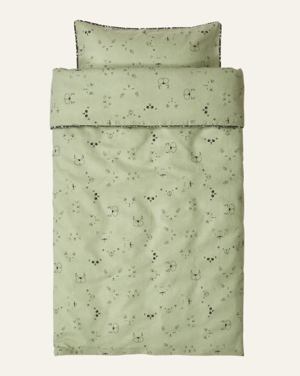 Flanellipussilakanasetti mintunvihreä - 2