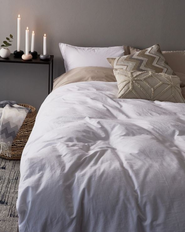 Pussilakanasetti puuvillaa valkoinen - 2