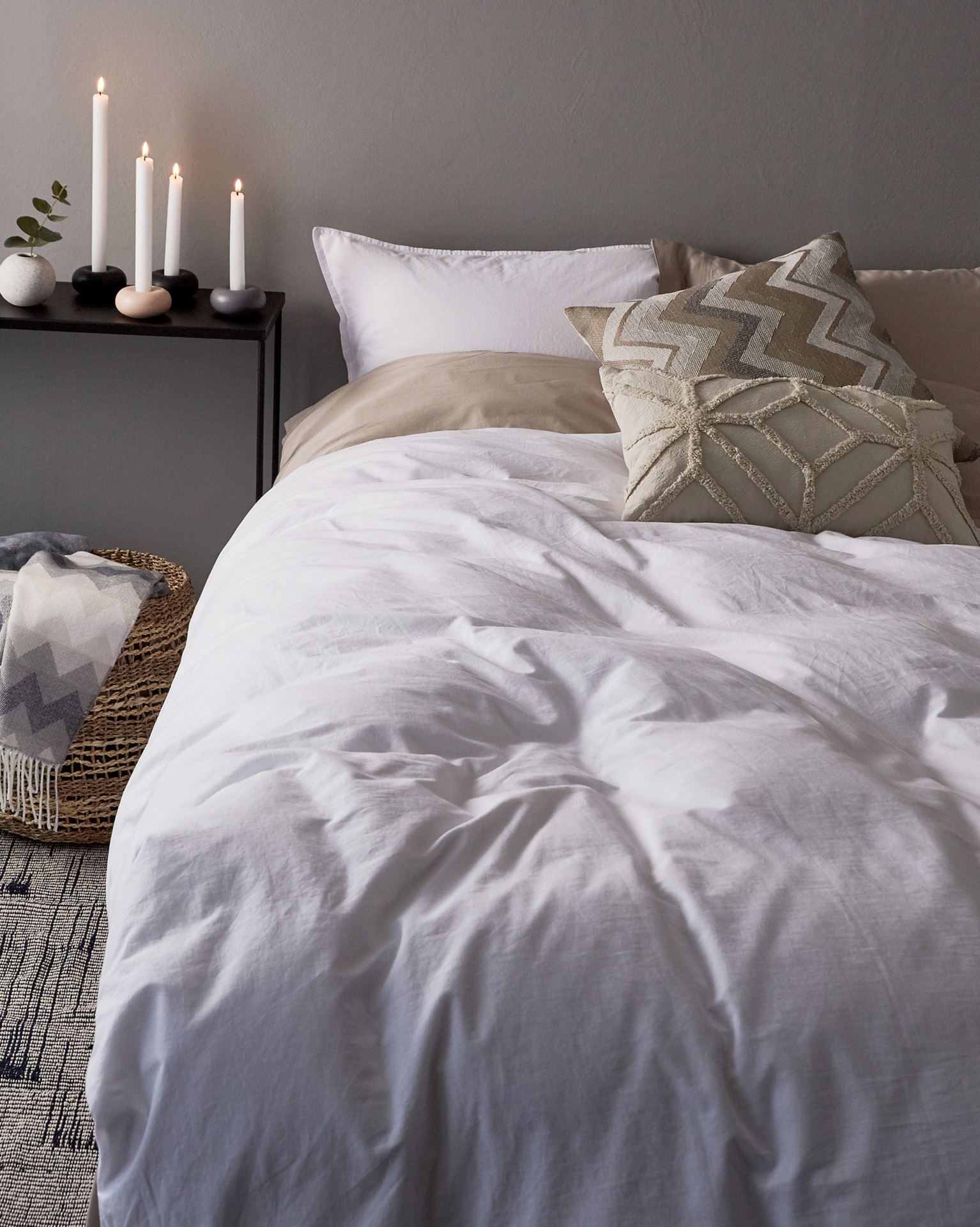 Pussilakanasetti puuvillaa valkoinen - 2