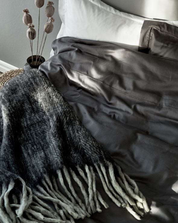 Pussilakanasetti egyptinpuuvillaa harmaa - 3