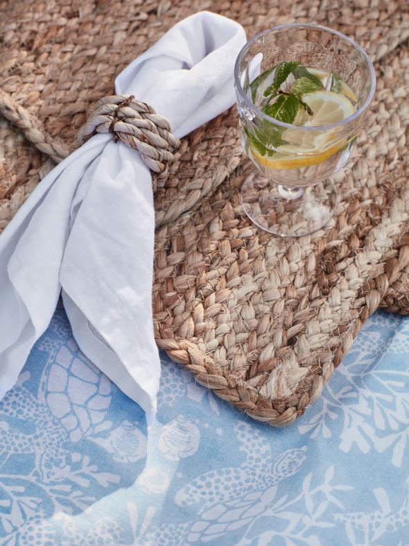 Pellavaservetti valkoinen - 3