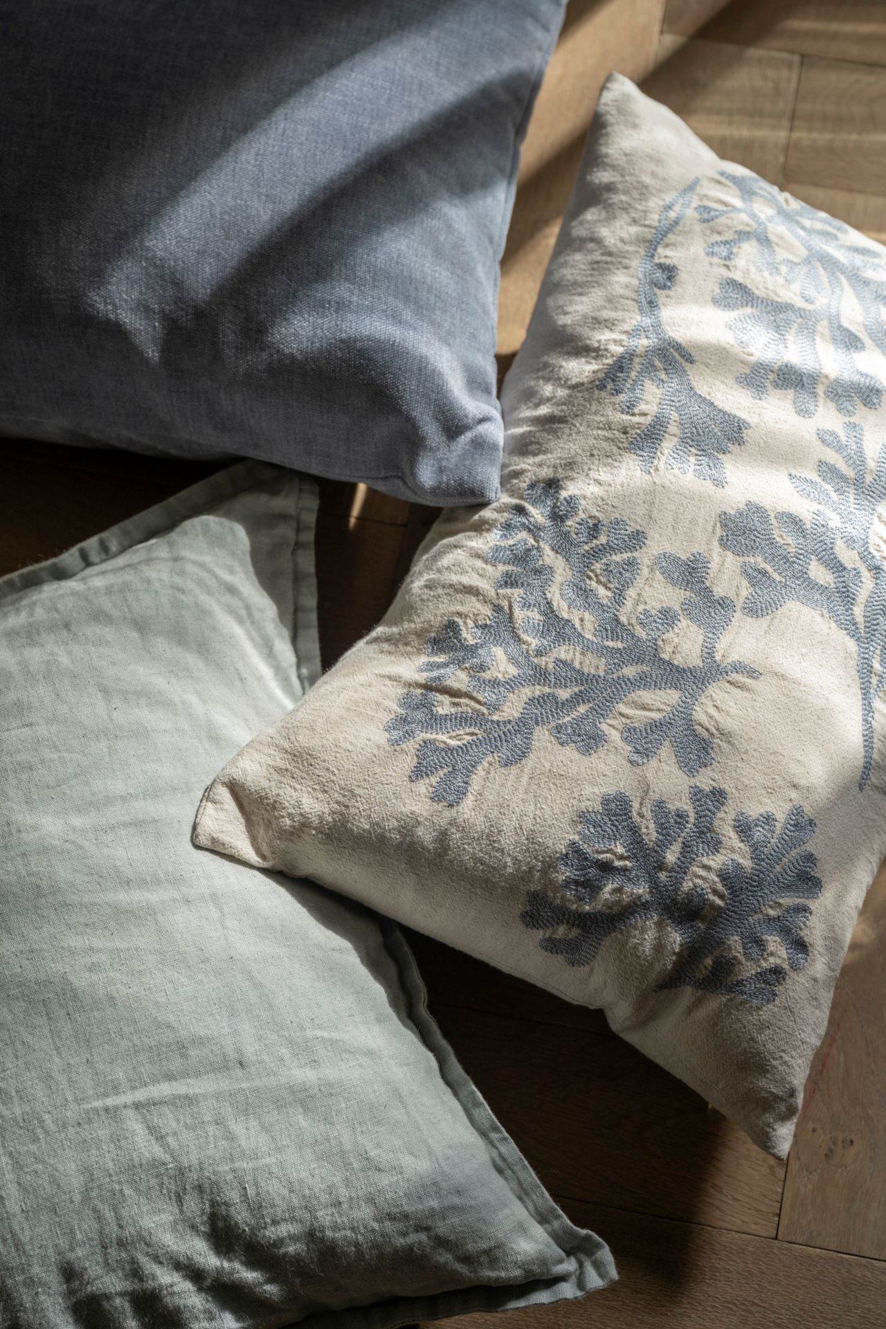 Koristetyynynpäällinen harmaasininen - 2