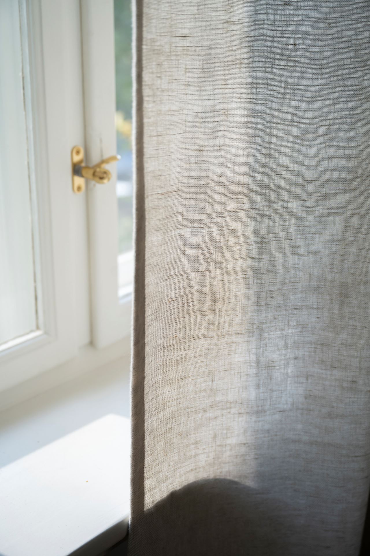 Pellavaverho vaalean beige - 7