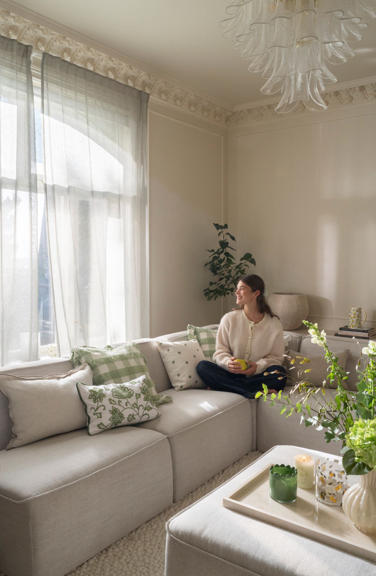 Koristetyynynpäällinen vihreä - 2