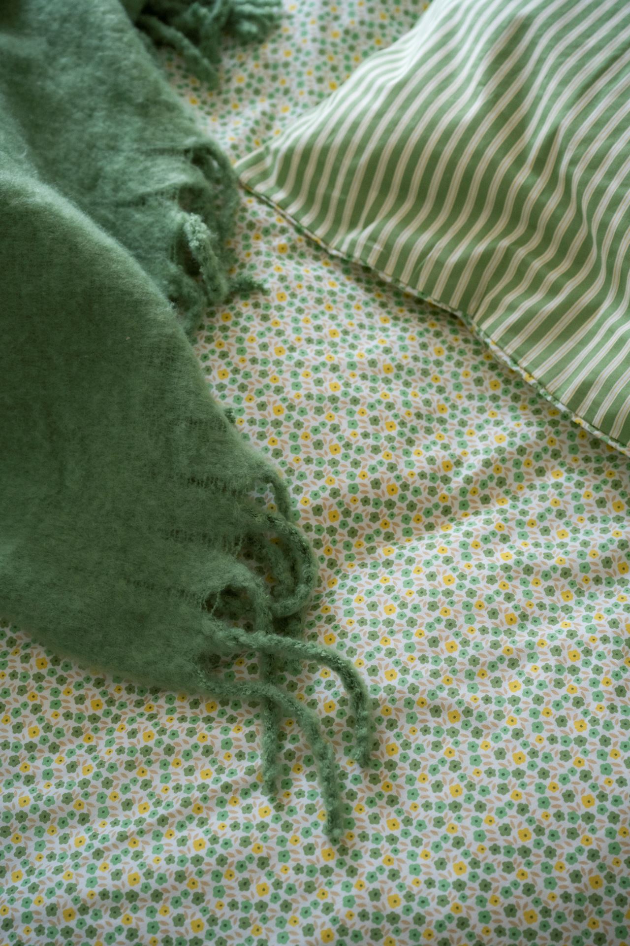 Pussilakanasetti puuvillaa moniväri/vihreä - 6