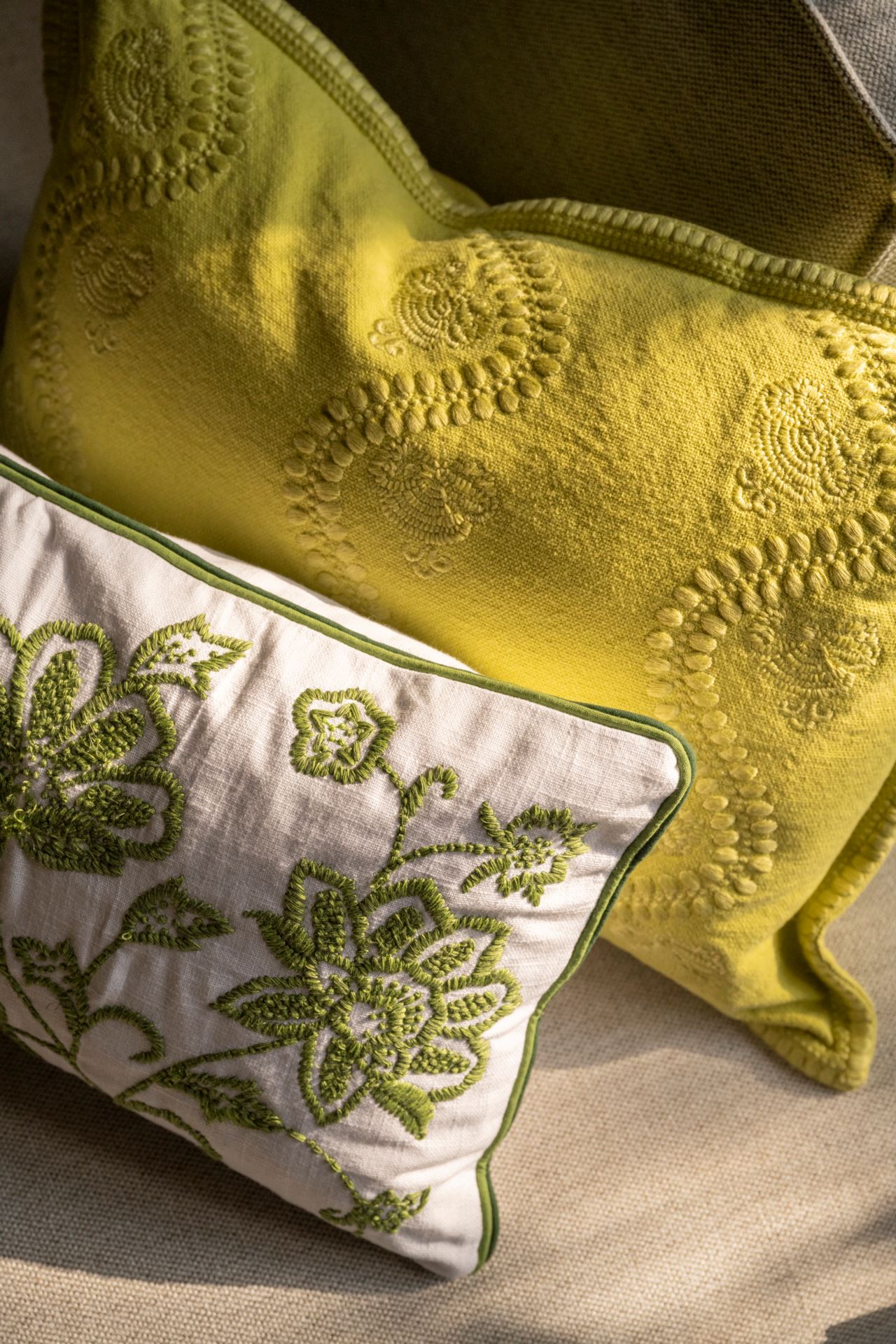 Koristetyynynpäällinen vihreä - 3