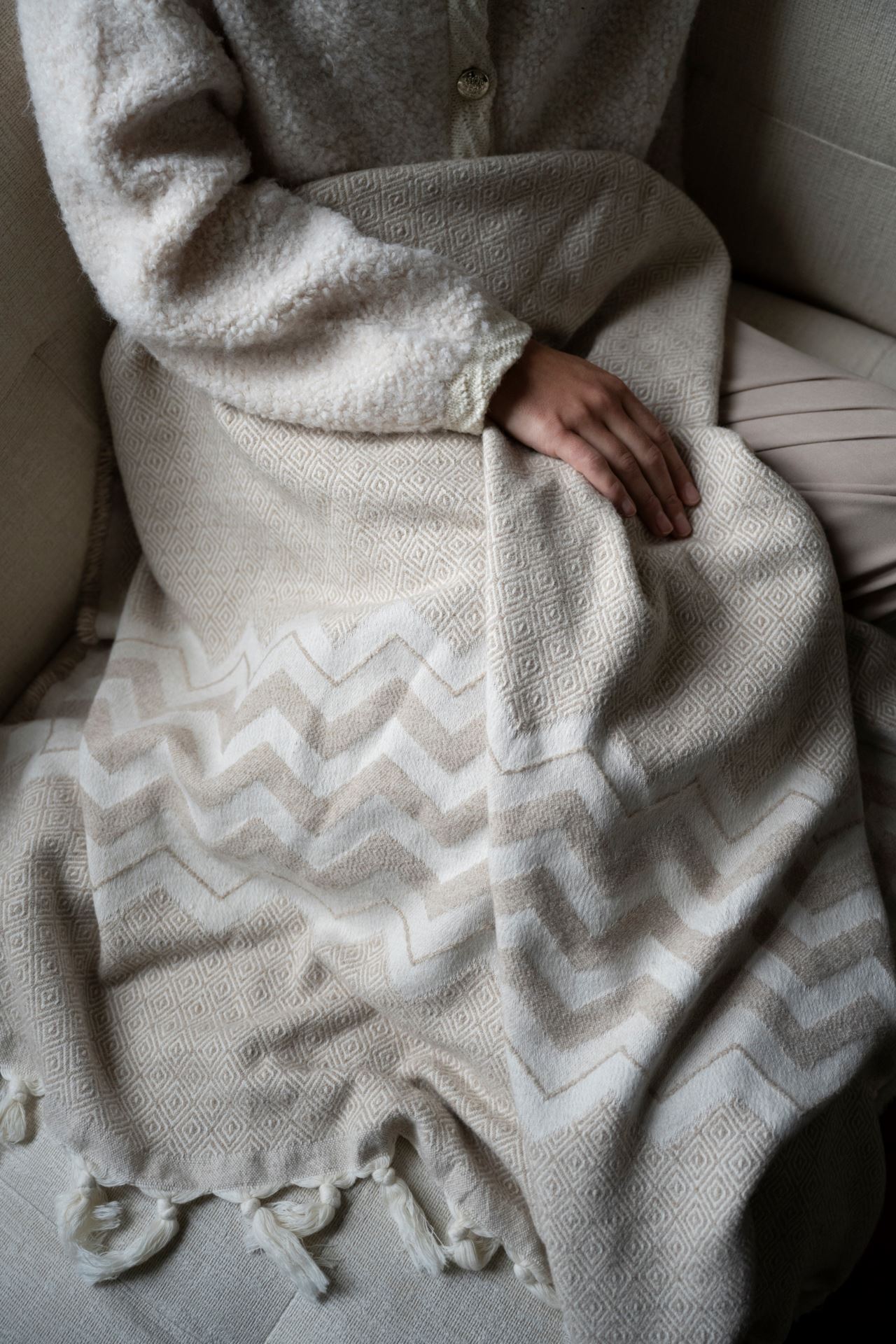 Torkkupeitto beige - 2