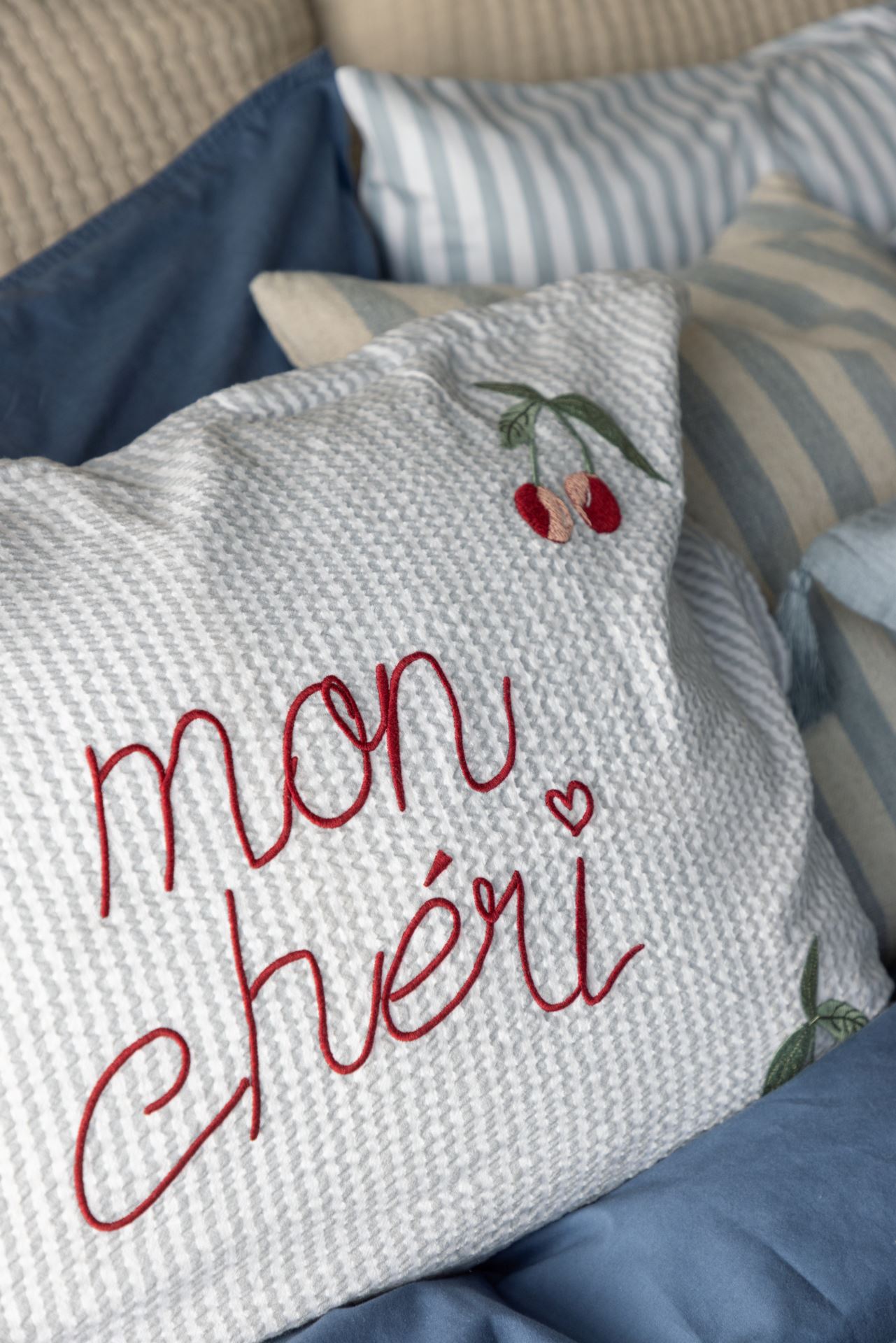 Tyynyliina puuvillaa sininen - 3