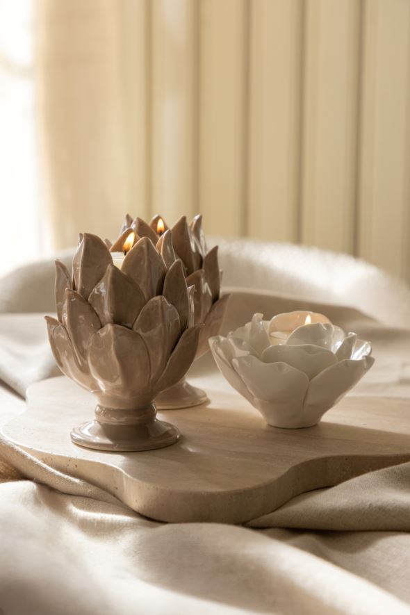 Kynttilälyhty beige - 2