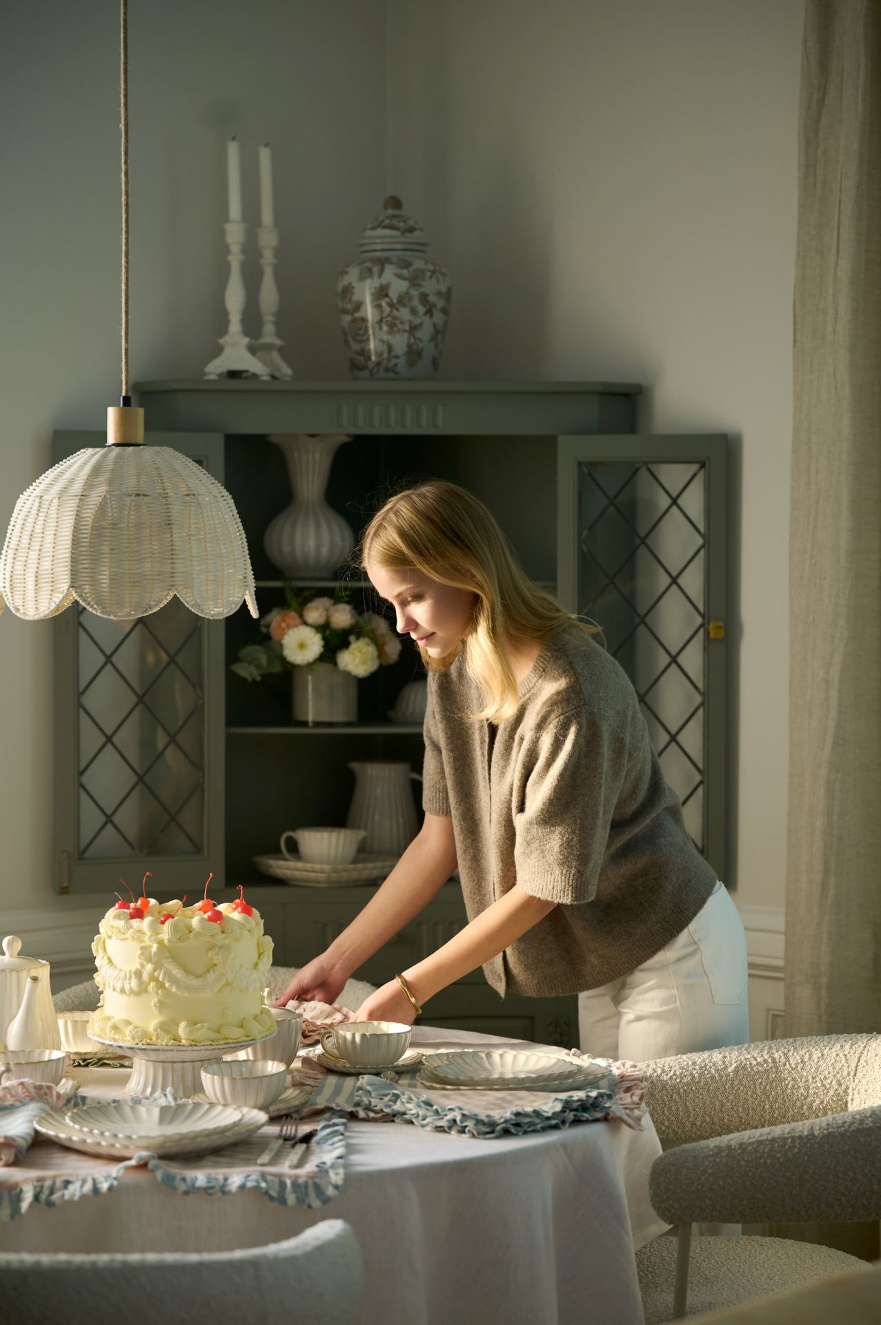 Lampunvarjostin vaalea luonnoväri - 3