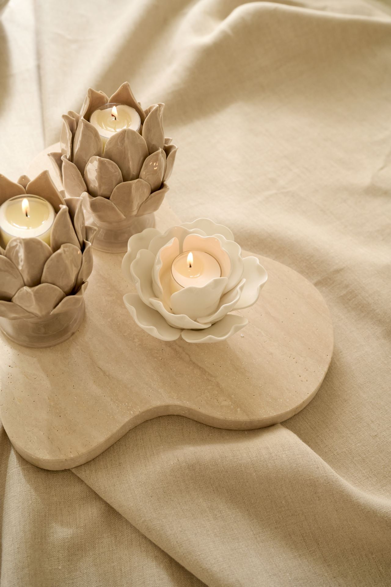 Kynttilälyhty beige - 3