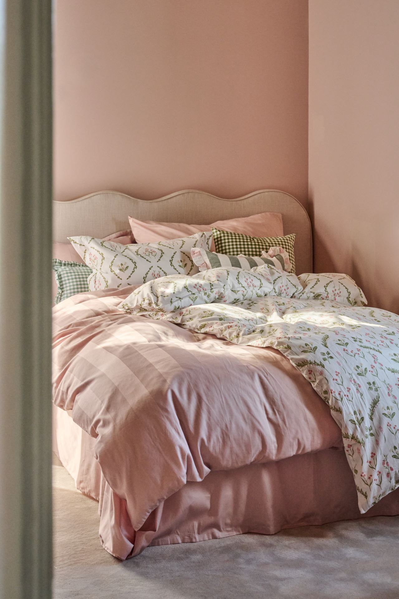 Pussilakanasetti satiinipuuvillaa moniväri - 2