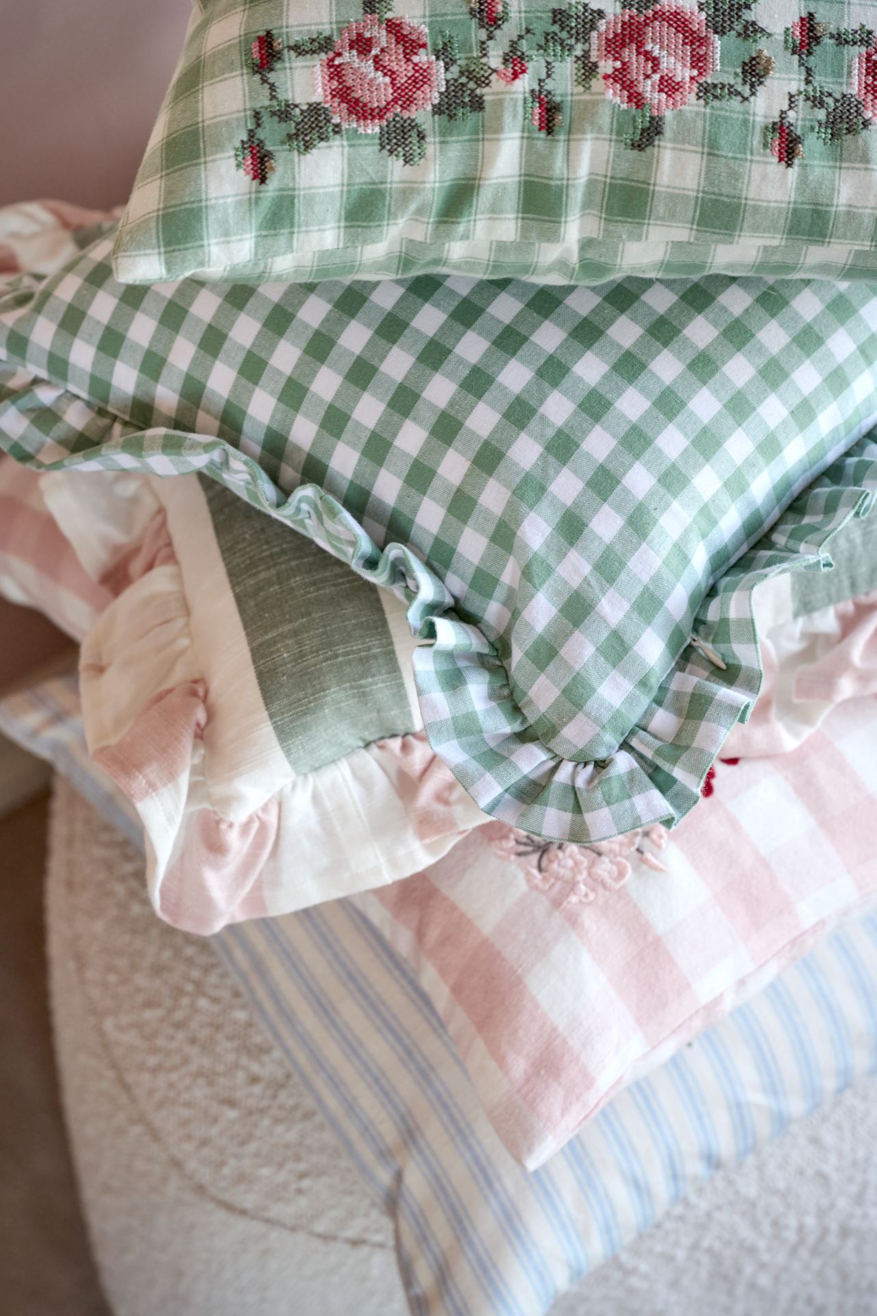 Koristetyyny moniväri/vihreä - 2