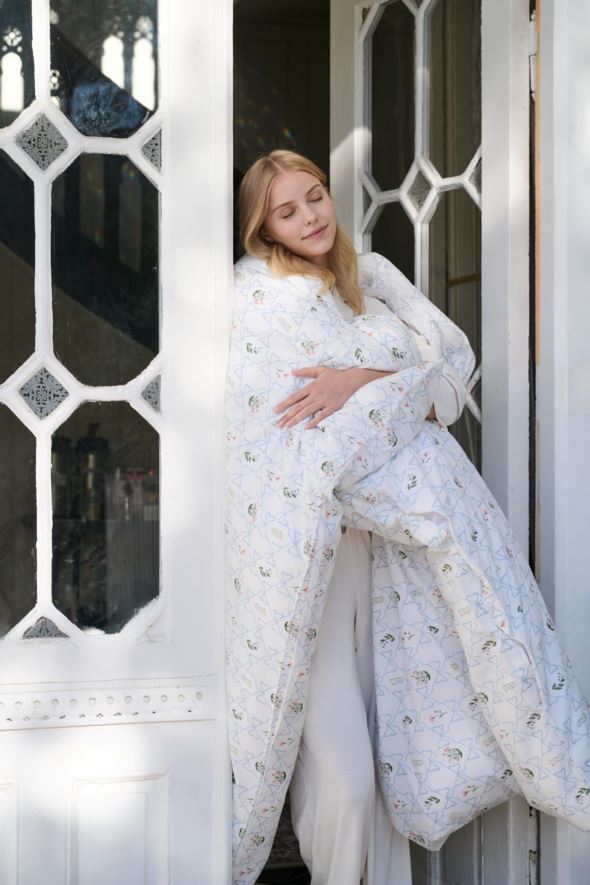 Pussilakanasetti puuvillaa moniväri/sininen - 2