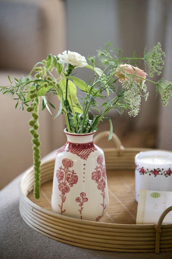 Maljakko moniväri/punainen - 2