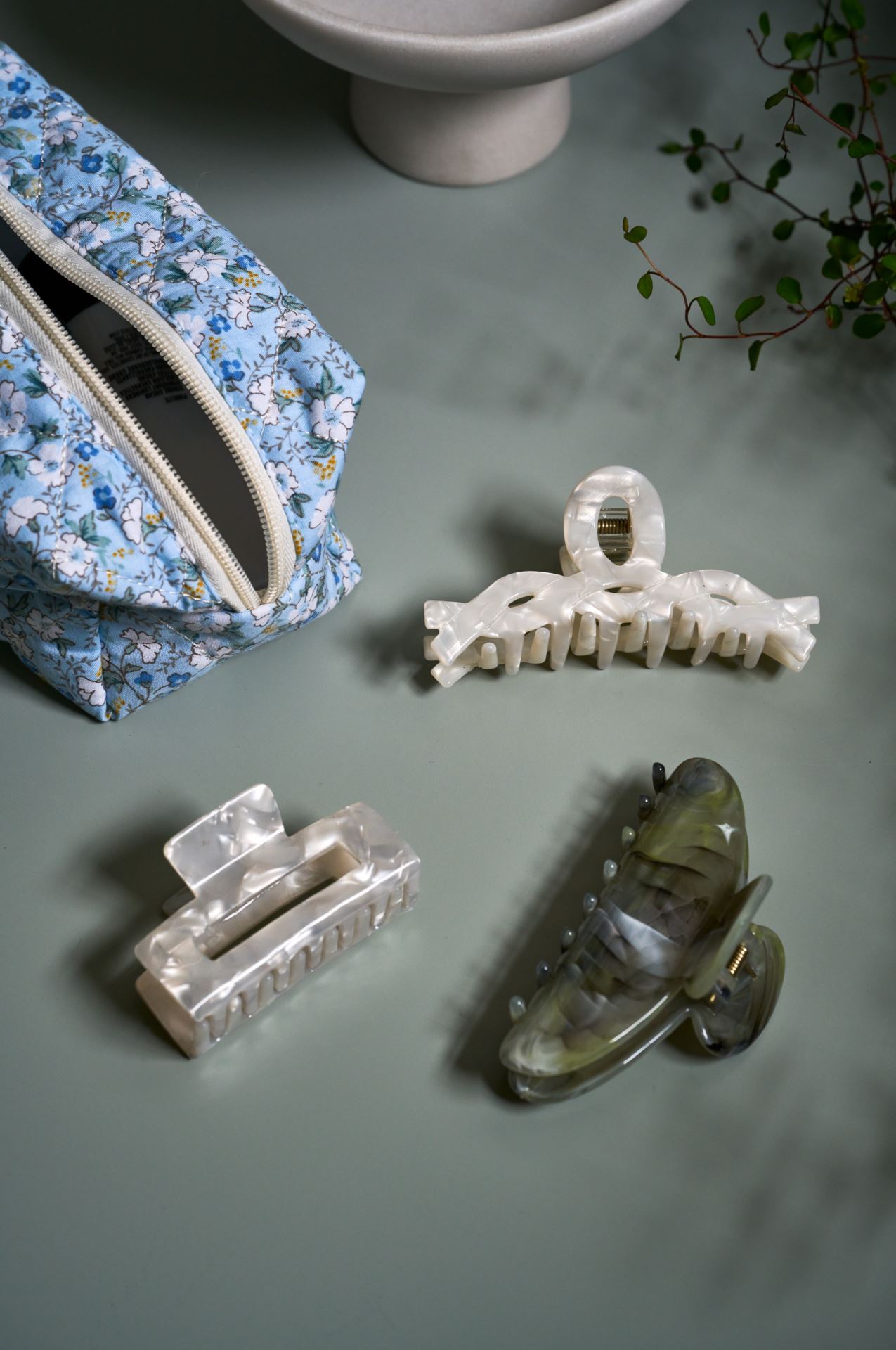 Hiusklipsi luonnonvalkoinen - 4