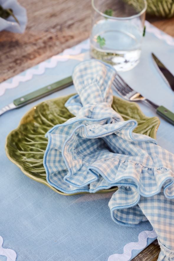 2 kpl kangaslautasliina vaaleansininen - 45x45 cm vaaleansininen - 1