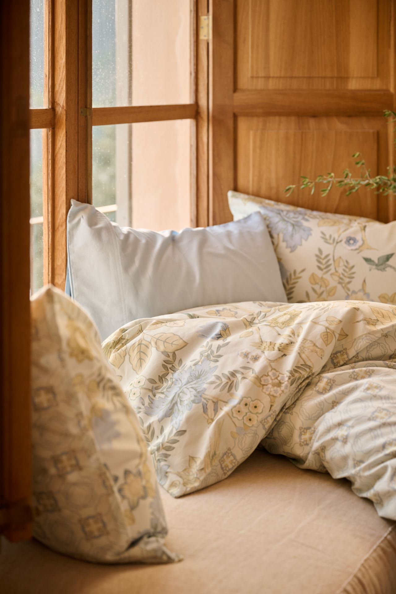 Pussilakanasetti satiinipuuvillaa moniväri/vihreä - 4