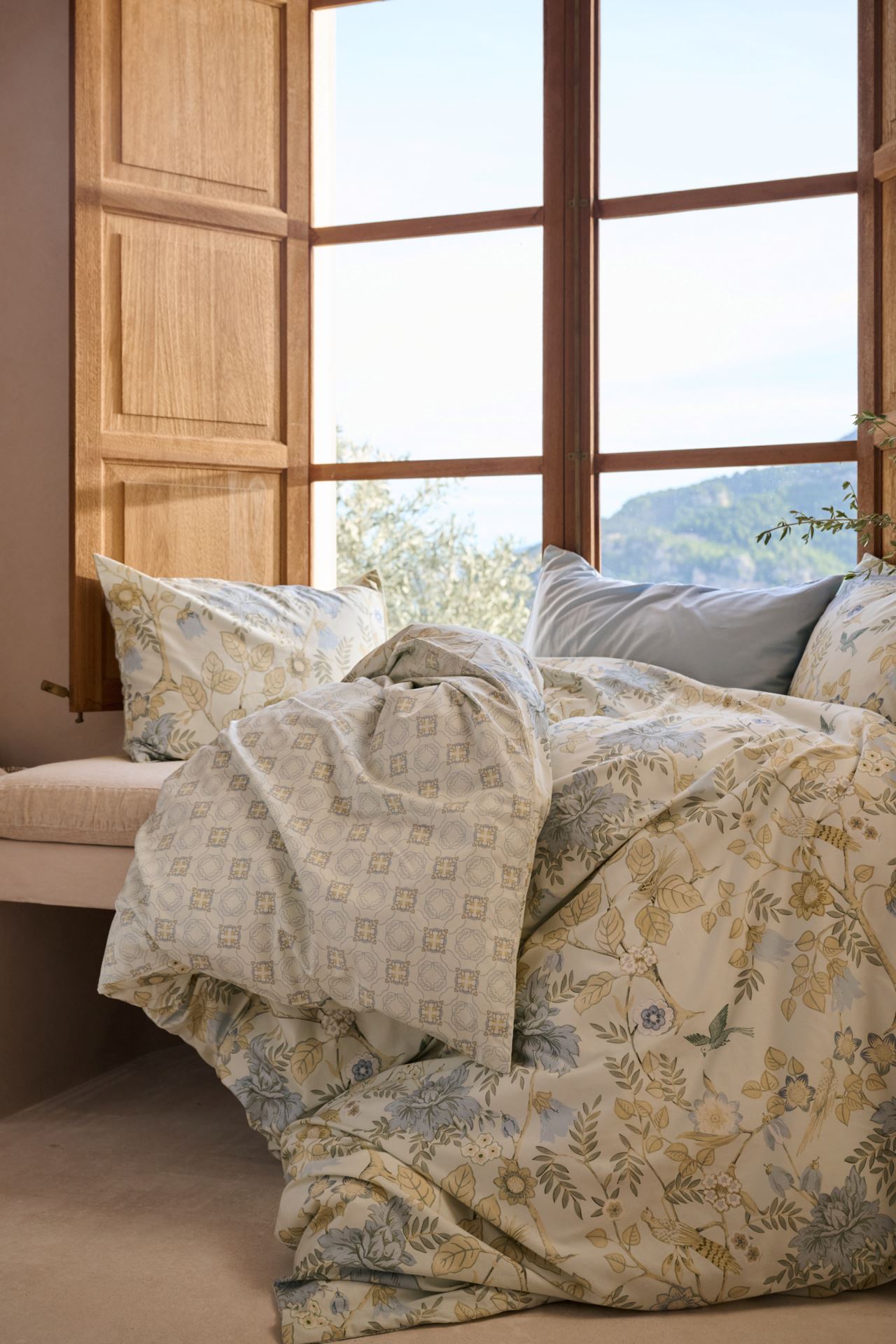 Pussilakanasetti satiinipuuvillaa moniväri/vihreä - 5