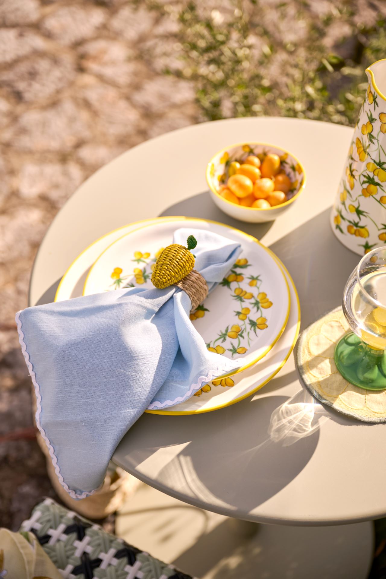 Kangaslautasliina, 2 kpl vaaleansininen - 3