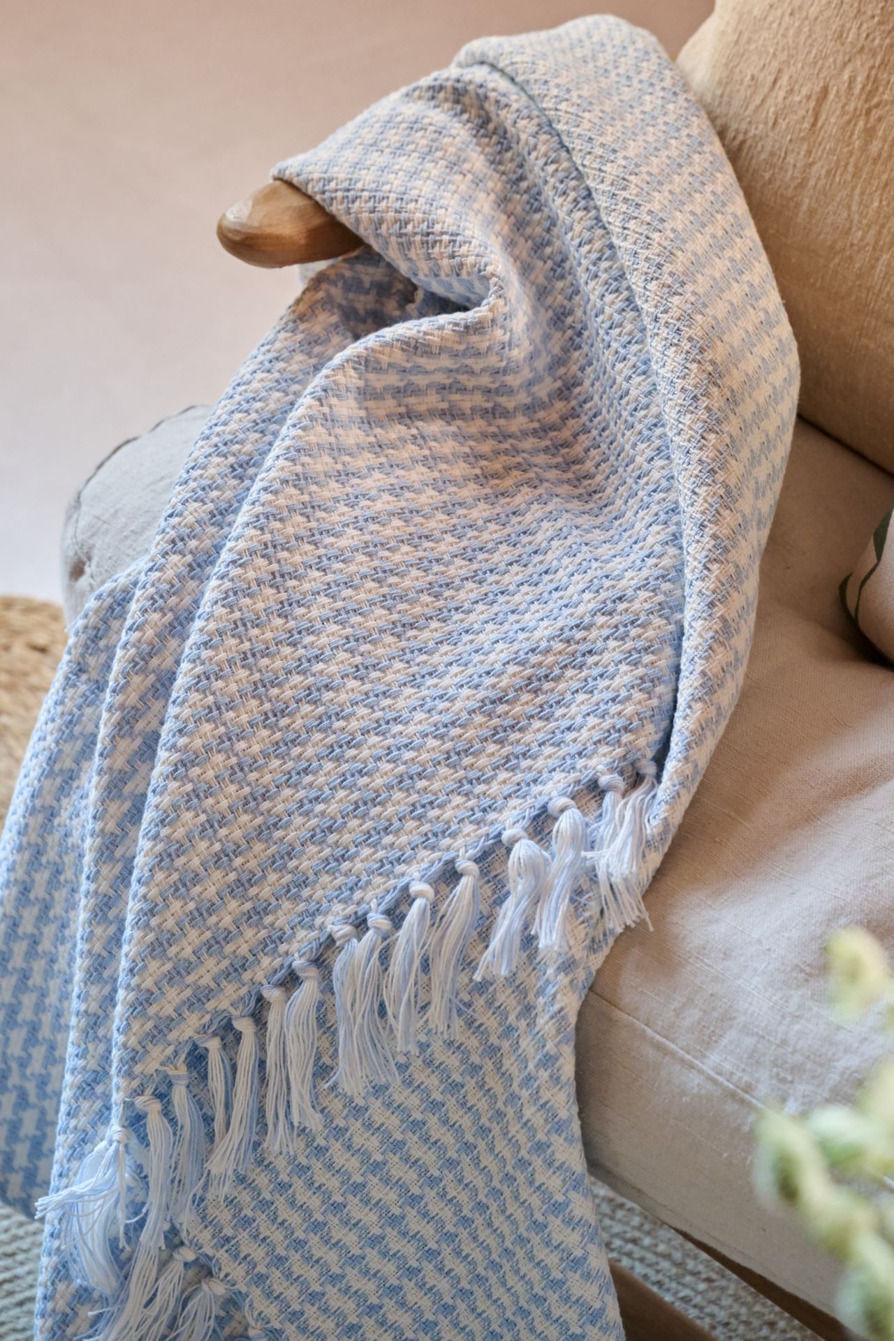 Torkkupeitto moniväri/sininen - 2