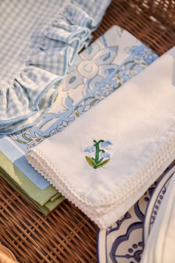 Kangaslautasliina, 2 kpl  valkoinen - 2