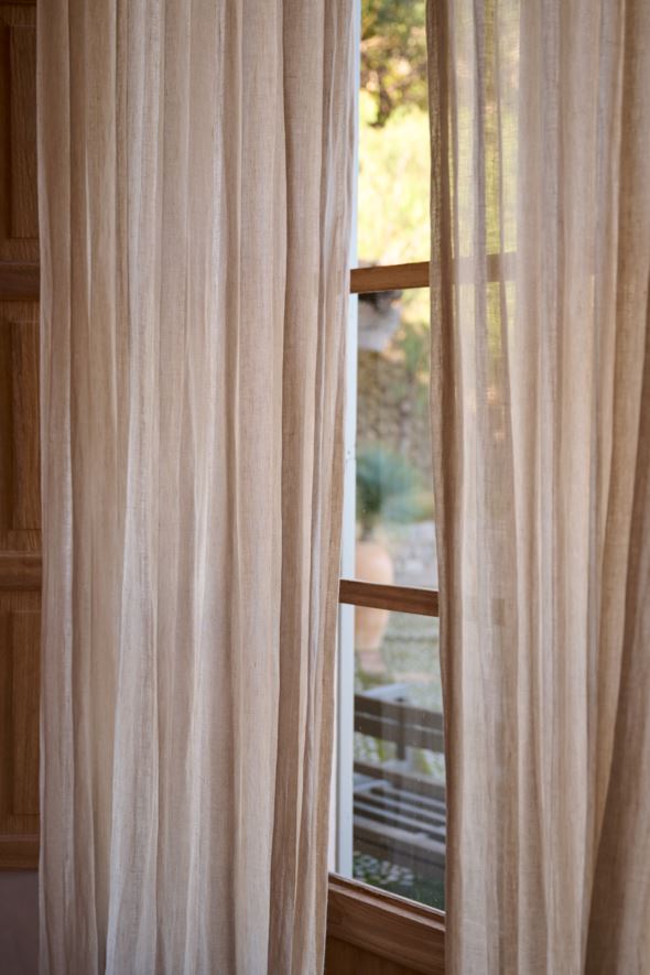 Pellavaverho luonnonväri - 8