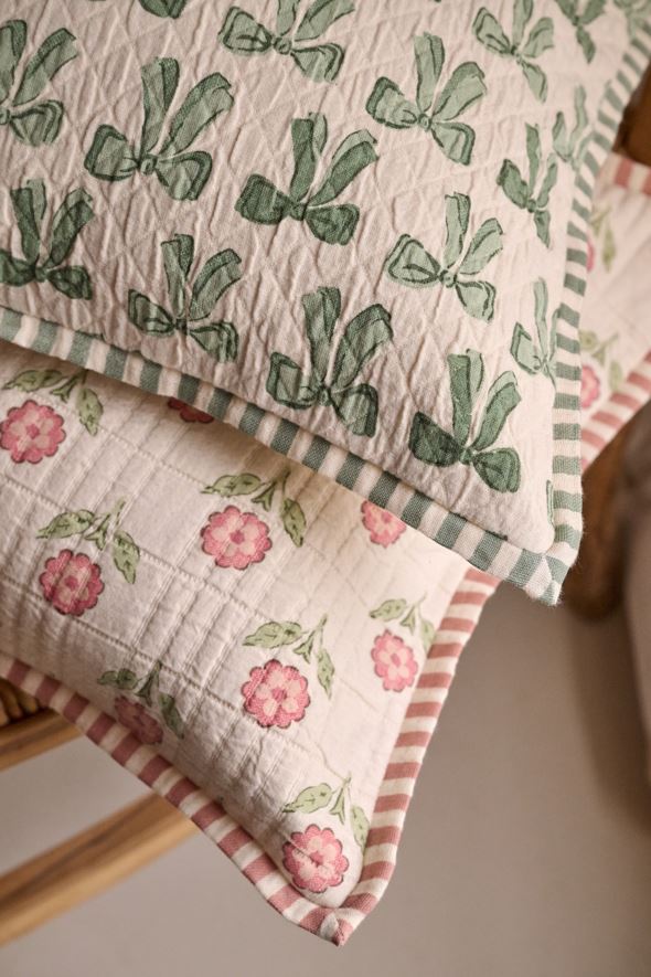 Koristetyynynpäällinen vihreä - 3