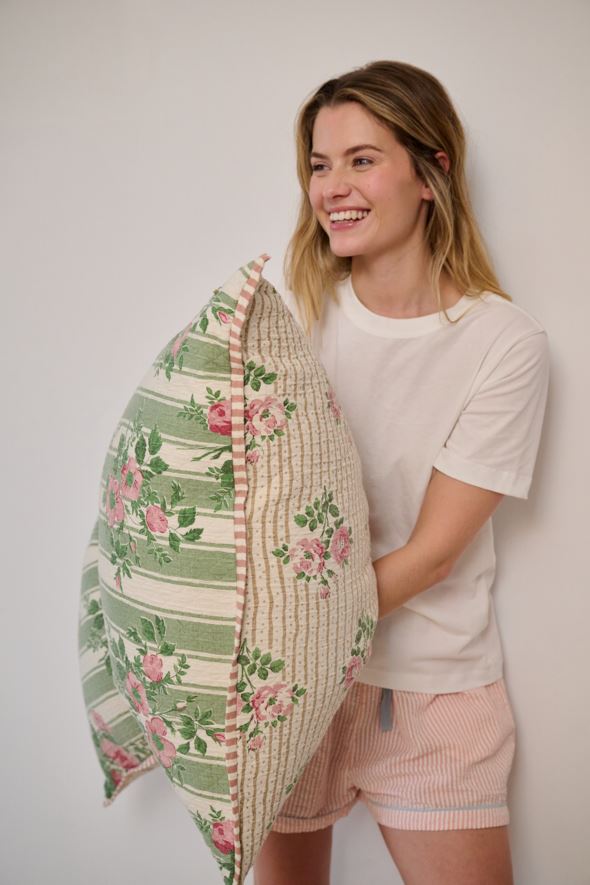 Hotellityynyliina moniväri/vihreä - 5