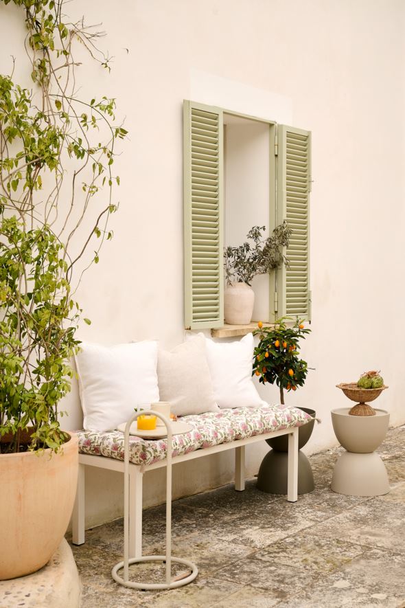 Puutarhan penkki luonnonvalkoinen - 5